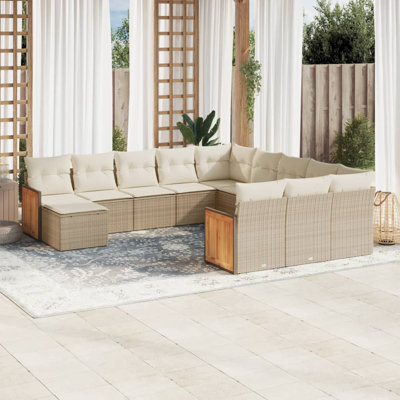 Ensemble de canapé de jardin Vidaxl beige