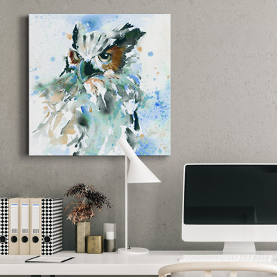 " Owl On Blue "
