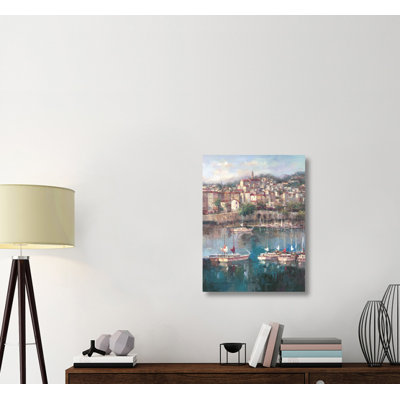 Mediterranean Harbor Ll by Peter Bell - Wrapped Canvas Print