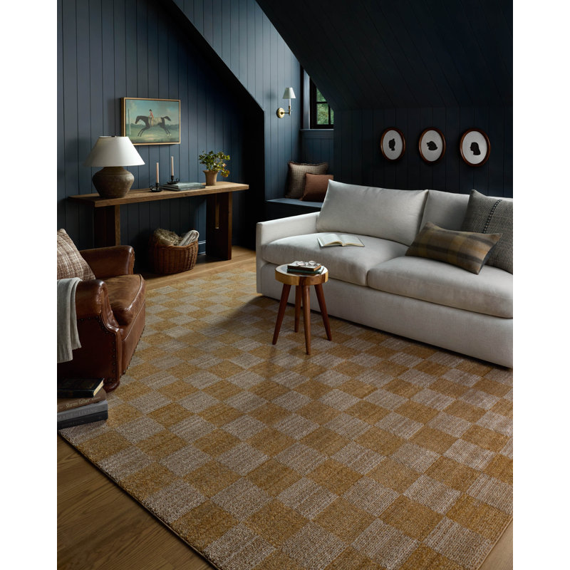 Tapis abricot / ivoire Chris Loves Julia x Loloi Calvin, Rectangle 7 pi 10 po x 10 pi