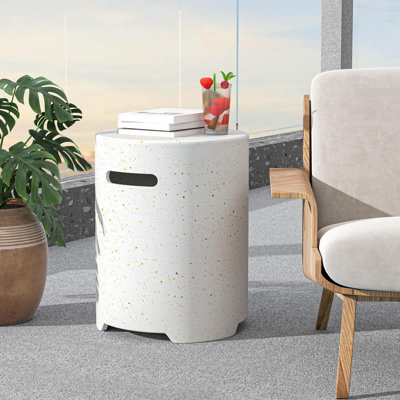  Table de couverture de réservoir de propane avec poignées latérales et housse de protection pour foyer