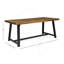 Table de salle à manger d'extérieur en bois d'acacia, finition teck sablé et noir