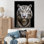Tigre blanc féroce III - reproduction sur toile
