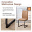 Ensemble de salle à manger moderne 5 pièces Ehlana avec table rectangulaire en grain de bois de 55 po et 6 chaises en cuir-667160468