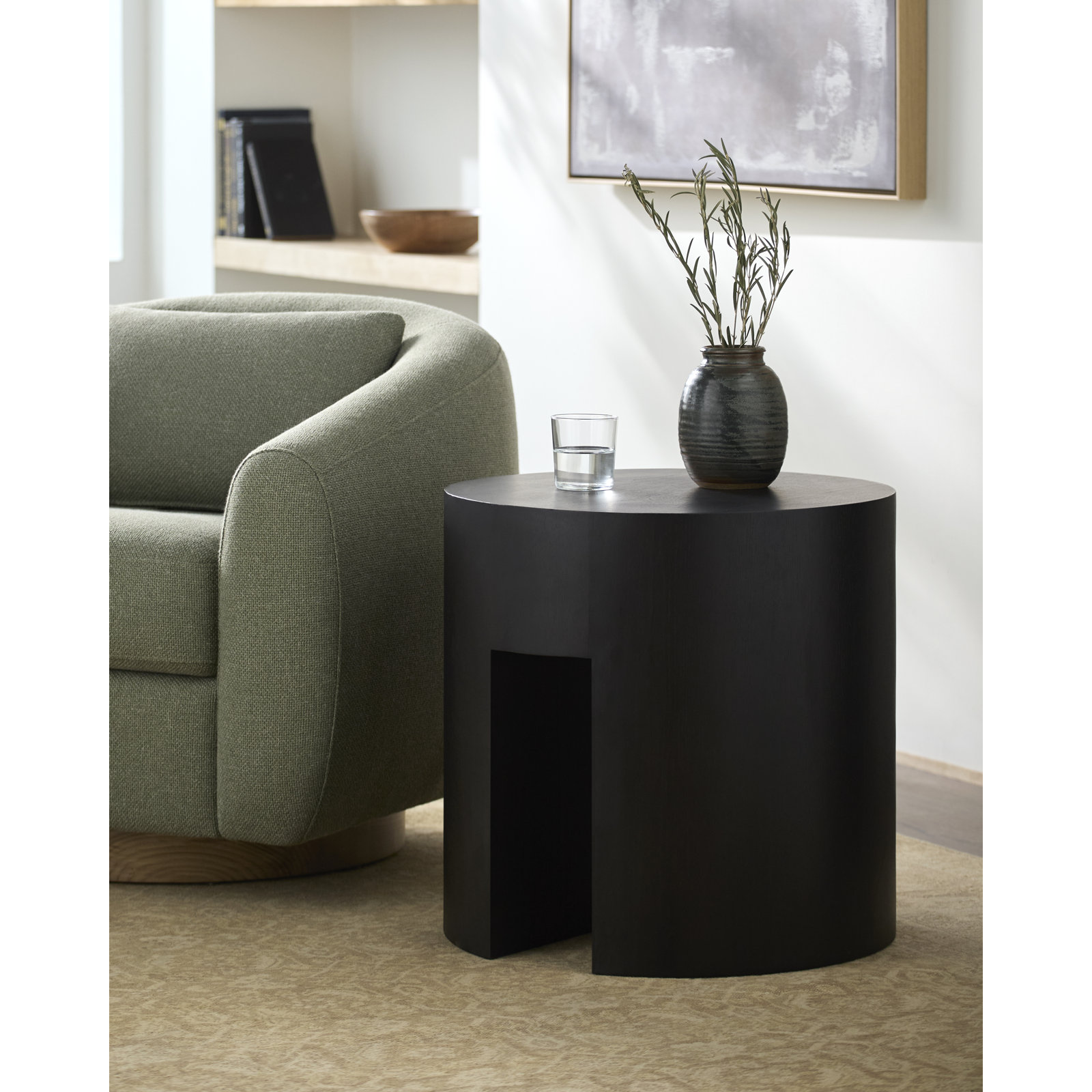 Becki Owens x Surya Whitly End Table, Black