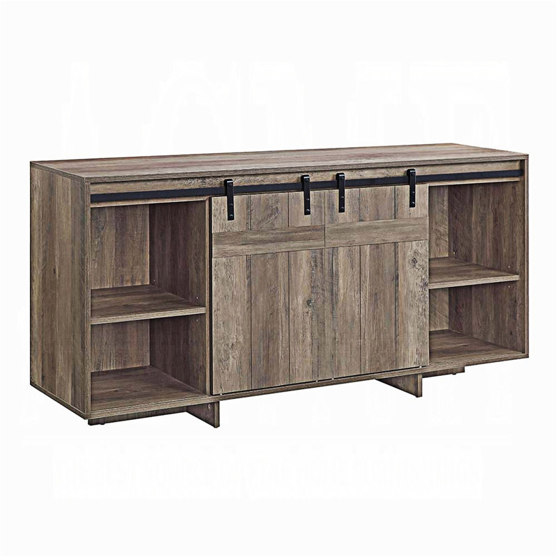 TV Stand With  Sliding Barn Doors