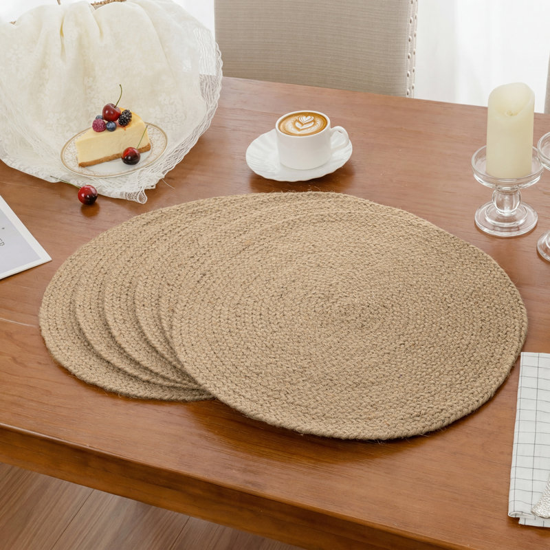 Napperon rond en jute naturelle