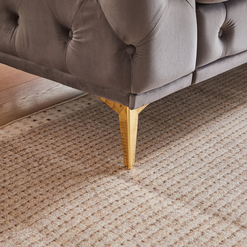 Canapés à compression, Chesterfield moderne en velours de 61,25 pouces pour la maison