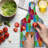 Ambesonne Colorful Tempered Glass Cutting Board Retro Mosaic Triangle Multicolor