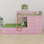 Lit superposé en bois avec petite armoire et 2 grands 5 petits tiroirs de rangement-607098125