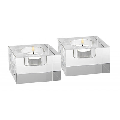 2'' H Crystal Tabletop Tealight Holder