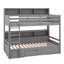 Kids Twin Bunk Bed with Drawers-1233461867