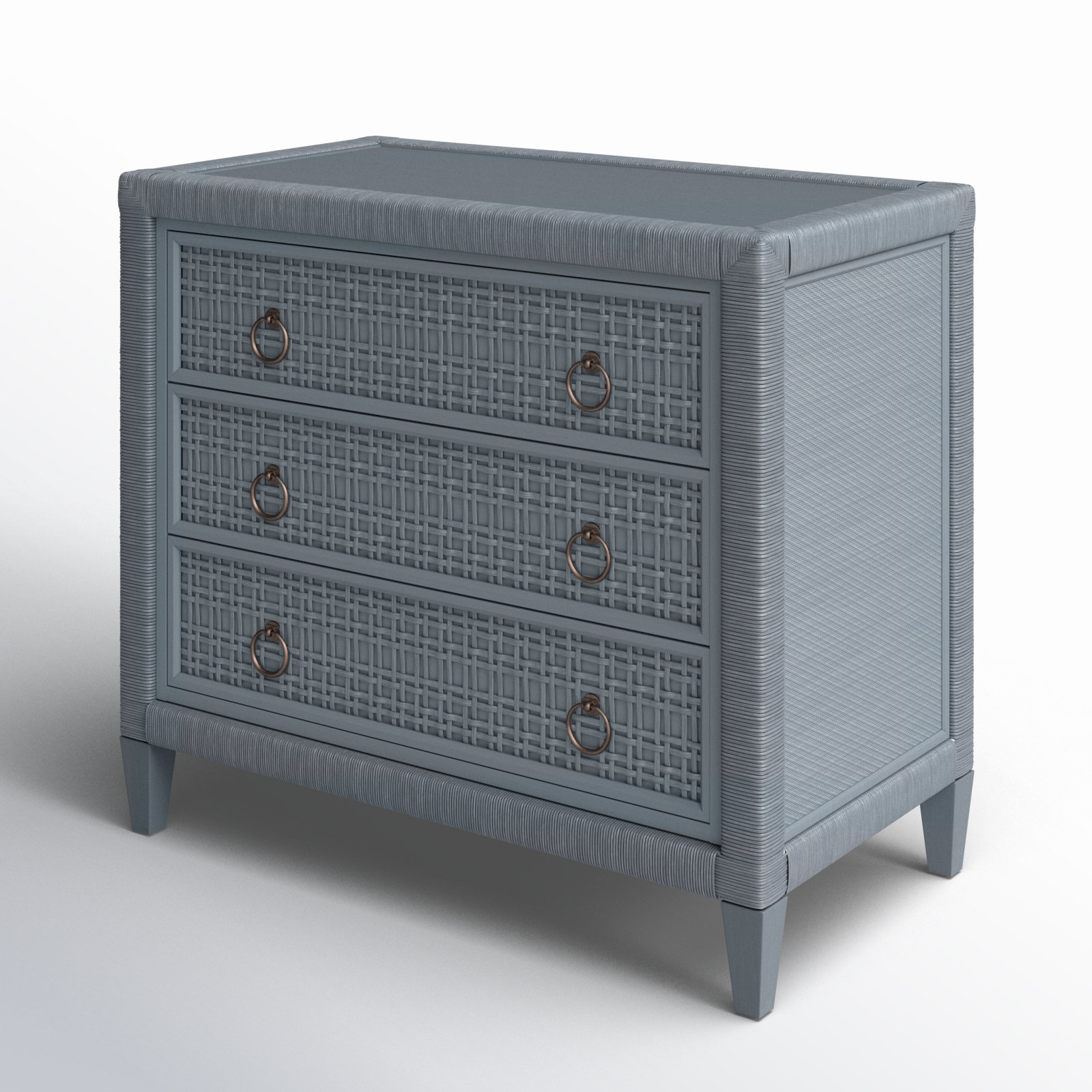 Monterey 3 Drawer 36" W Dresser, Sea Glass, No, Satin Nickel