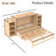 Lit double escamotable grand lit double avec tiroirs et tablettes de rangement spacieux - Lit armoire en bois de pin peu encombrant pour chambres d'amis, chambres à coucher compactes et bureaux à domicile-738144867-738144865
