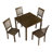 Lunetta Square 35.88'' L x 35.88'' W Dining Set