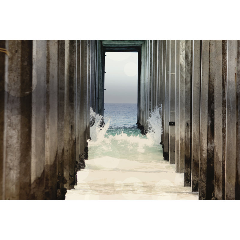 Boardwalk II by Sylvia Coomes - Print on Canvas, Black Floater Framed, 81cm H x 122cm W