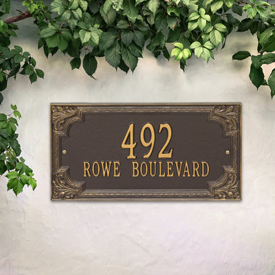Signature Series 2-Line Wall Address Plaque