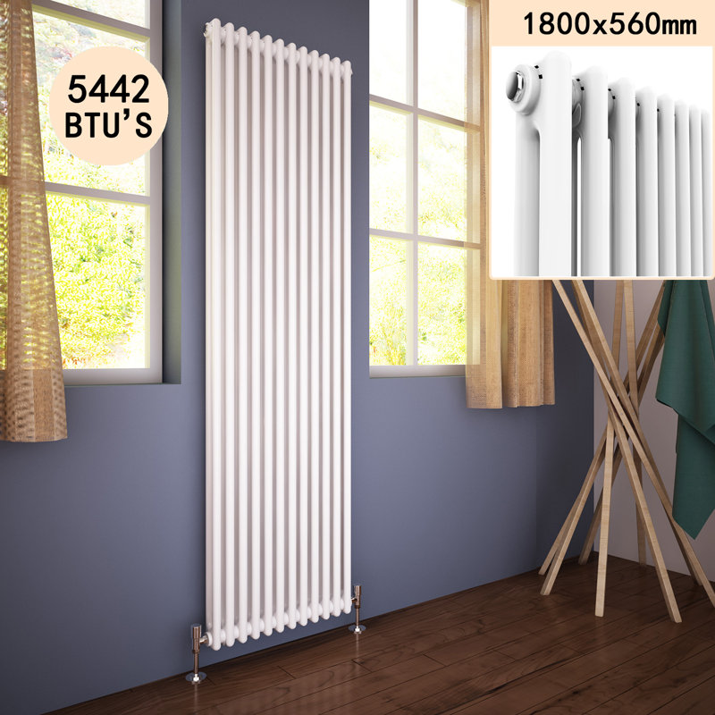 Jazlyn Vertical Traditional Colosseum Radiator, 180cm H x 56cm W x 7 cm D