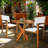 Solid Wood Outdoor Stacking Dining Armchair