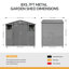 8x5.7FT Metal Apex Roof Garden Storage Shed