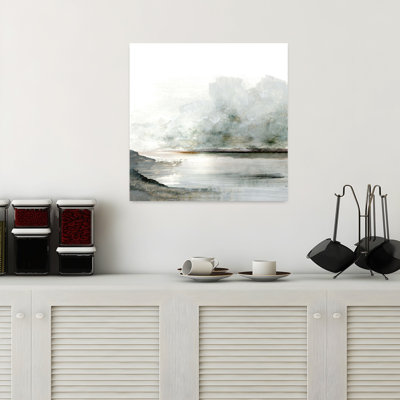 Art contemporain, poisson abstrait, paysage côtier, art