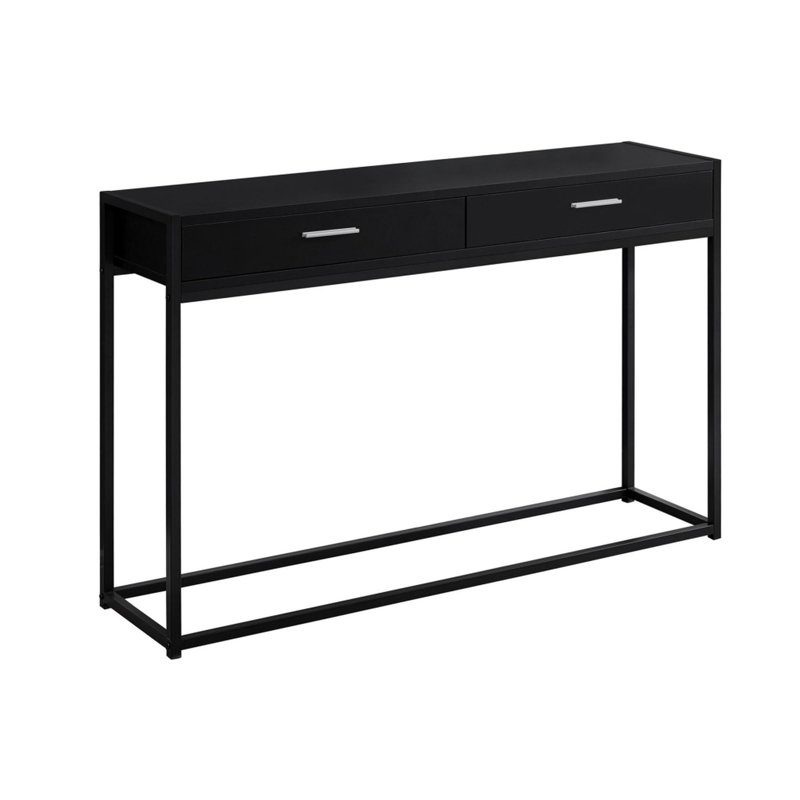 Console étroite avec structure en métal, Noir, noir, noir, noir