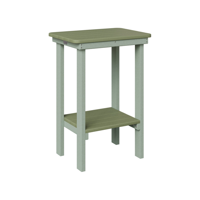 Berlin Gardens Rectangular End Counter Table, Sage, Seafoam