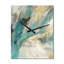 «Serendipity», peinture abstraite turquoise - horloge murale moderne-99637129