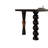 Black solid wood ash dining table-1595574347