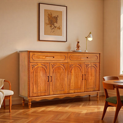 Retro Four-Door Large-Capacity Sideboard