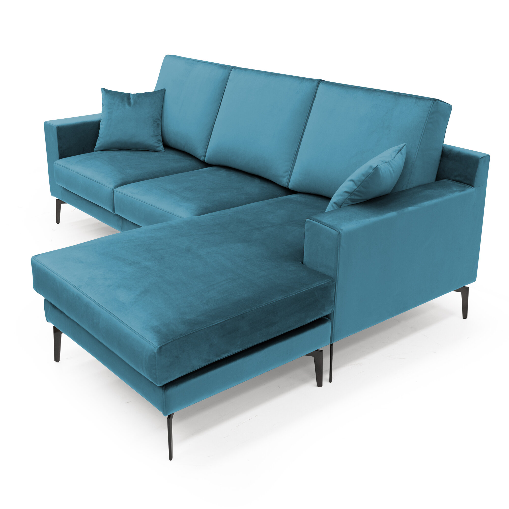 Designs Facing Corner Ebern Right Sofa Wide Hand Velvet 93\