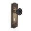 Meadows Plate with Decorative Keyhole and Crystal Black Door Knob-819937989-819937992