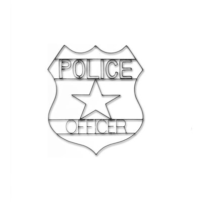 Décoration murale en métal symbol de police