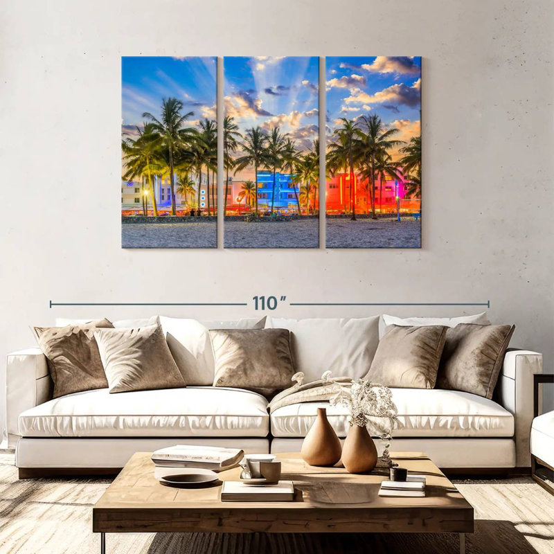 Sireci Ocean Drive Miami, 48" H x 74" W