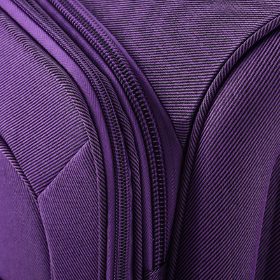 Expandable Purple Luggage 3P - Suitcase With Tsa Lock And Slip Bottom 3 Piece Handle