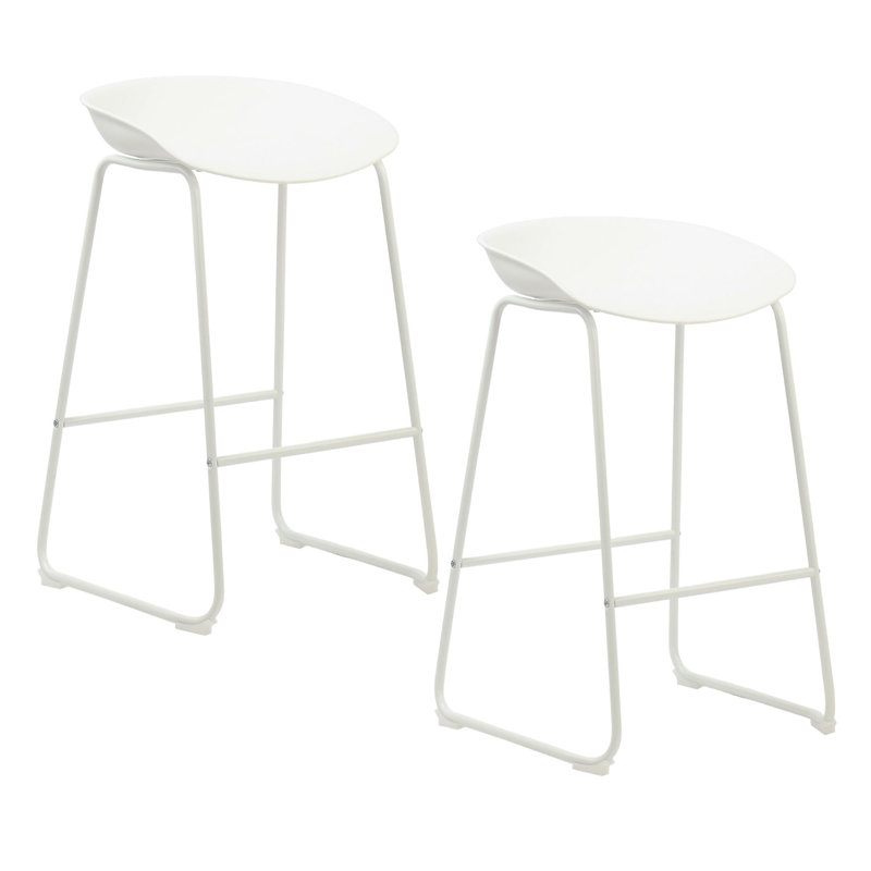 Tabouret de comptoir 26 po Austin, Blanc, Noir