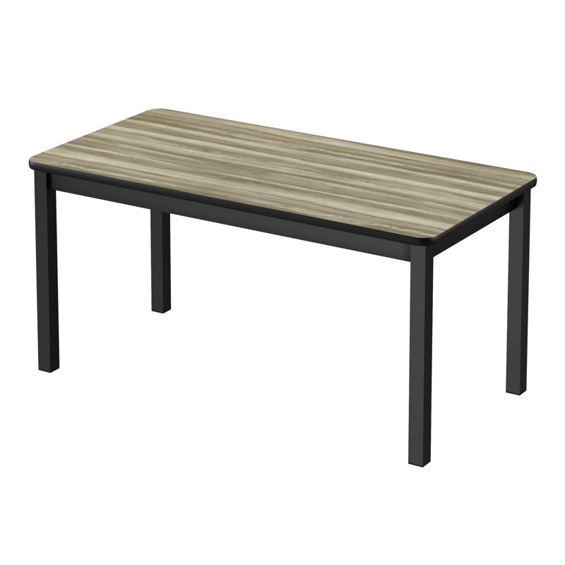 Steel Computer Desk, 29" H x 72" W x 36" D, New England Driftwood/Black