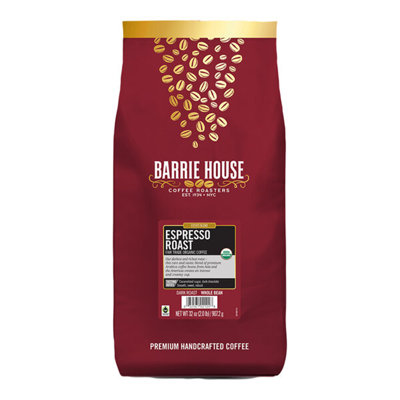 Barrie House Fair Trade Organic Espresso Roast Whole Bean Espresso 2 Lb. WS-999BHWBESPRO