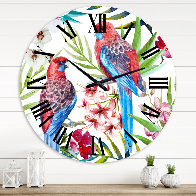 Rosella Bird - Horloge murale traditionnelle, Grand