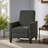Linen Fabric Upholstered With Push Back With Recliner Function Chair-2101597205