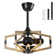 20" Farmhouse Caged Ceiling Fan With Light Kit Reversible Wooden Ceiling Fan With Lights And Remote Control