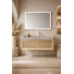 Meuble-lavabo flottant moderne avec miroir de paysage