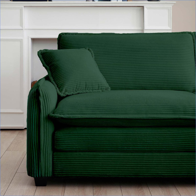 Canapés modulaires | 3 pièces pour salon Mid-Century | Vert | Velours côtelé