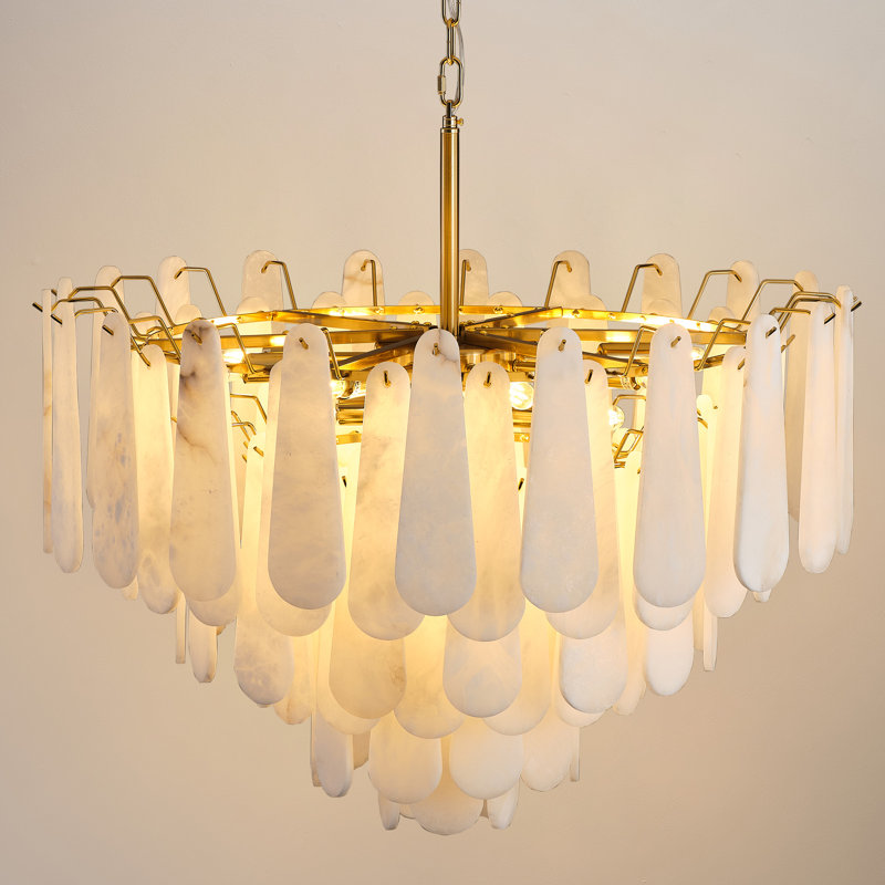 Lustre de salon en or 31,5 po Norinne, 16, 6, Or brossé