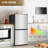 4.2 Cu.Ft Small Fridge with Freezer, 7-Level Adjustable Thermostat, Removable Glass Shelves, Quiet 38dB Energy-Saving for Dorm/Office/Kitchen-124665252