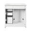 Meuble-lavabo de salle de bain avec lavabo, meuble de rangement à structure en bois, meuble-lavabo autoportant avec tiroirs et portes à fermeture douce, meuble-lavabo pour l'organisation