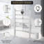 Chauffe-serviettes électrique à 6 barres, support à serviettes chauffant à brancher 105W avec minuterie 2 / 4H, IP56 imperméable, aluminium, autoportant ou mural - Accessoire de salle de bain pour la maison, spa, argent