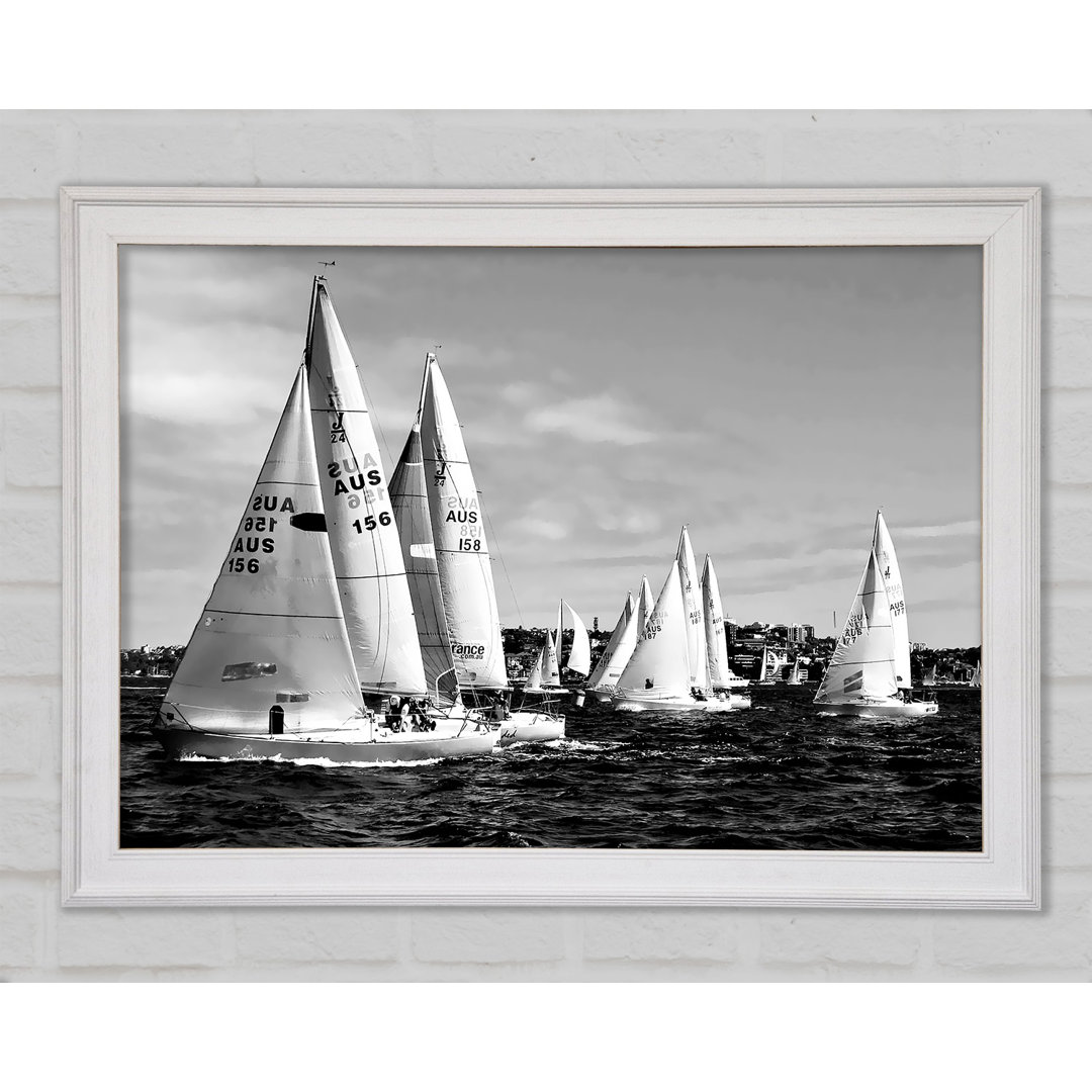 Sailboat Dream B N W - Einzelner Bilderrahmen Kunstdrucke