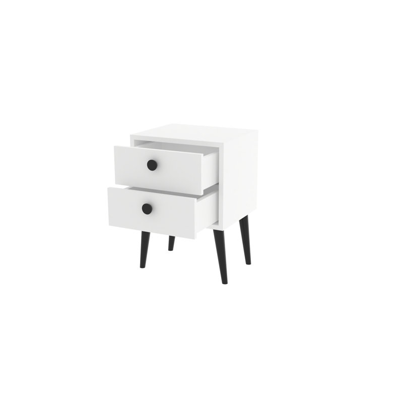 Whelington 40cm W Manufactured Wood Bedside Table