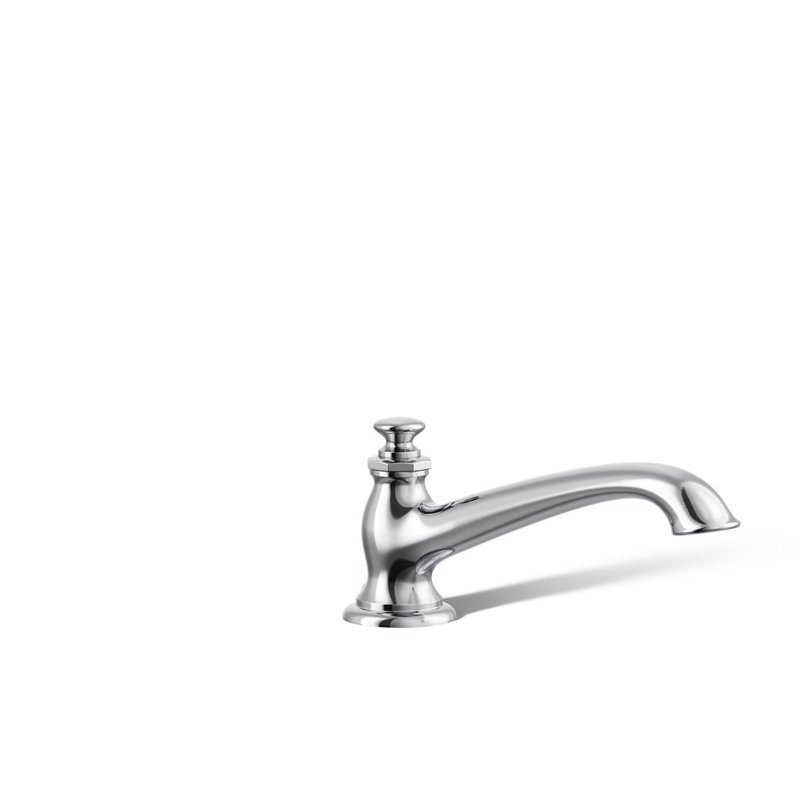 Artifacts Deck Mounted Roman Tub Faucet with Flare Design, Polished Chrome